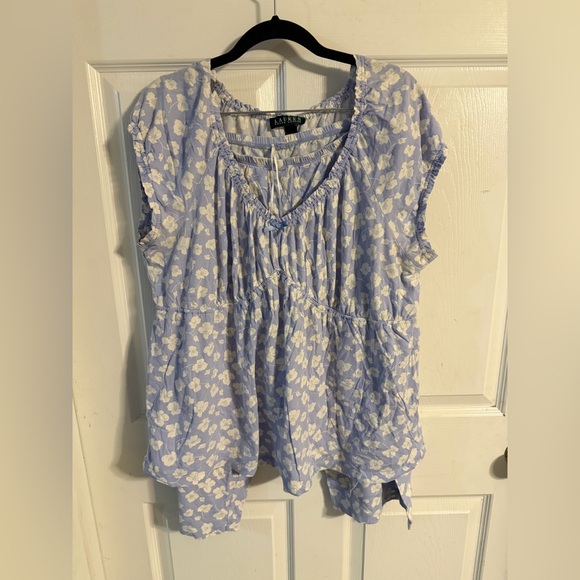 Lauren Ralph Lauren Other - Lauren Ralph Lauren Light Blue Floral Pajama Top